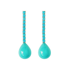 Load image into Gallery viewer, Turquoise Swingy Statement Earrings

