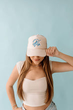 Load image into Gallery viewer, Cowboy Up Trucker Hat: Light Blue
