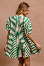 Load image into Gallery viewer, Feeling Lucky Green Striped Romper
