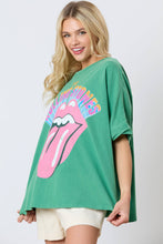 Load image into Gallery viewer, Rolling Stones Graphic Oversized T-Shirt - DEEP GREEN
