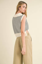 Load image into Gallery viewer, Ultimate Comfort Striped Collar Knit Top
