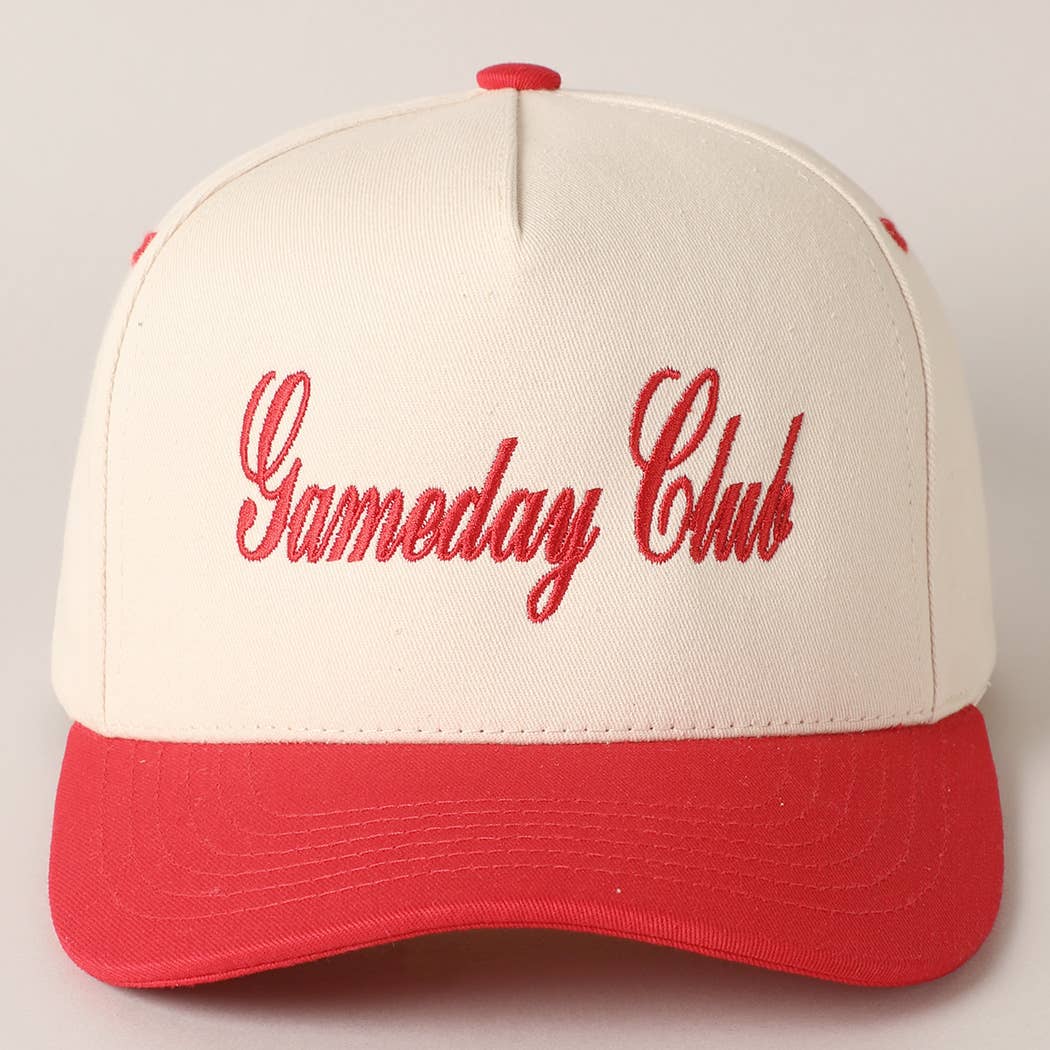 Gameday Club Embroidery Trucker Hat Red