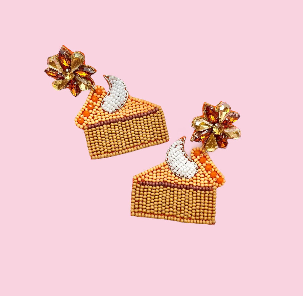 Pumpkin Pie Beaded Earring