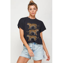 Load image into Gallery viewer, Tigers Vintage Graphic Crop- Black
