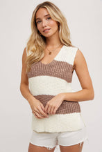 Load image into Gallery viewer, Coco Striped Sleeveless Sweater Knit Top
