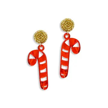 Dangle Candy Cane Earrings