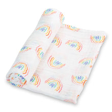 Load image into Gallery viewer, Somewhere Over The Rainbow Baby Swaddle Blanket
