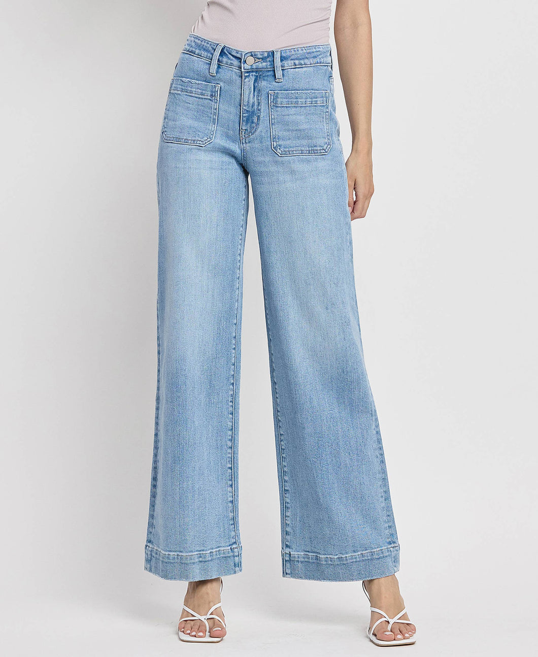 HIGH RISE WIDE TROUSER JEANS