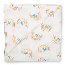 Load image into Gallery viewer, Somewhere Over The Rainbow Baby Swaddle Blanket
