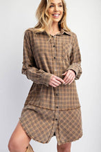 Load image into Gallery viewer, The World Is Yours Mocha Mineral Washed Oversized Shirt
