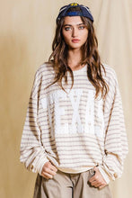 Load image into Gallery viewer, Coziest Texas Textured Stripe Sweatshirt
