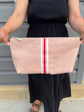 Load image into Gallery viewer, Light Pink Stripe Riley Bag + Pouch

