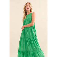 Load image into Gallery viewer, Greener Grass Green Tiered Maxi Dress
