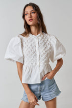 Load image into Gallery viewer, Bright Days Puff Sleeve Button Up Blouse
