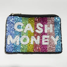 Load image into Gallery viewer, CASH MONEY Beaded Mini Coin Purse
