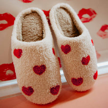 Load image into Gallery viewer, Hearts ALL OVER Patterned Slippers
