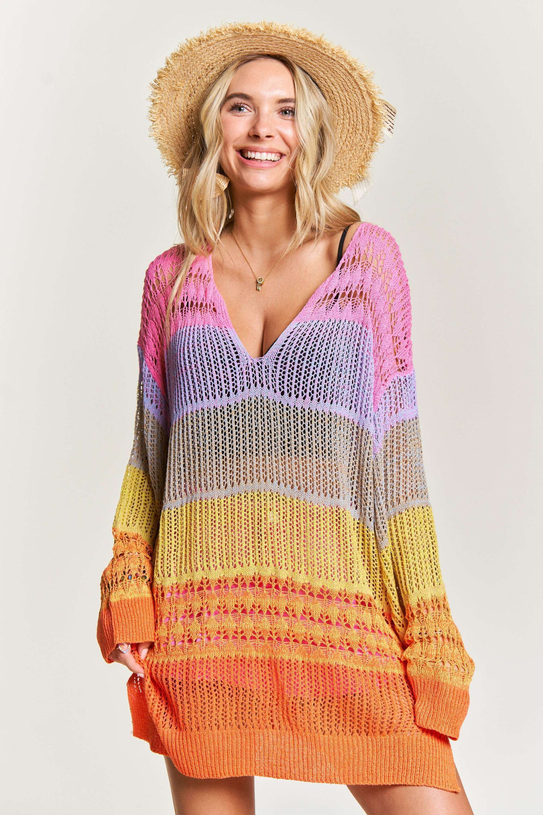 Color Me Happy Crochet Tunic