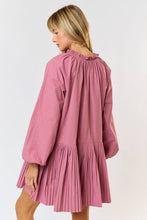 Load image into Gallery viewer, Daydreaming of You Puff Sleeve Mauve Dress
