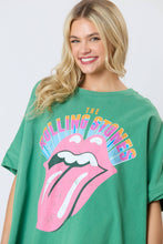 Load image into Gallery viewer, Rolling Stones Graphic Oversized T-Shirt - DEEP GREEN
