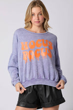 Load image into Gallery viewer, Hocus Pocus Graphic Sweatshirt- Washed Purple
