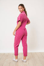 Load image into Gallery viewer, Dream Big Pink Utility Denim Jumpsuit
