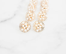 Load image into Gallery viewer, Sunburst Pearl Statement Stud Earrings
