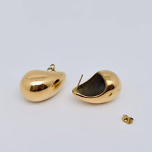 Load image into Gallery viewer, Golden Hollow Teardrop Earrings
