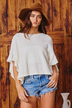 Load image into Gallery viewer, Your Everyday Choice White Waffle Cropped Top

