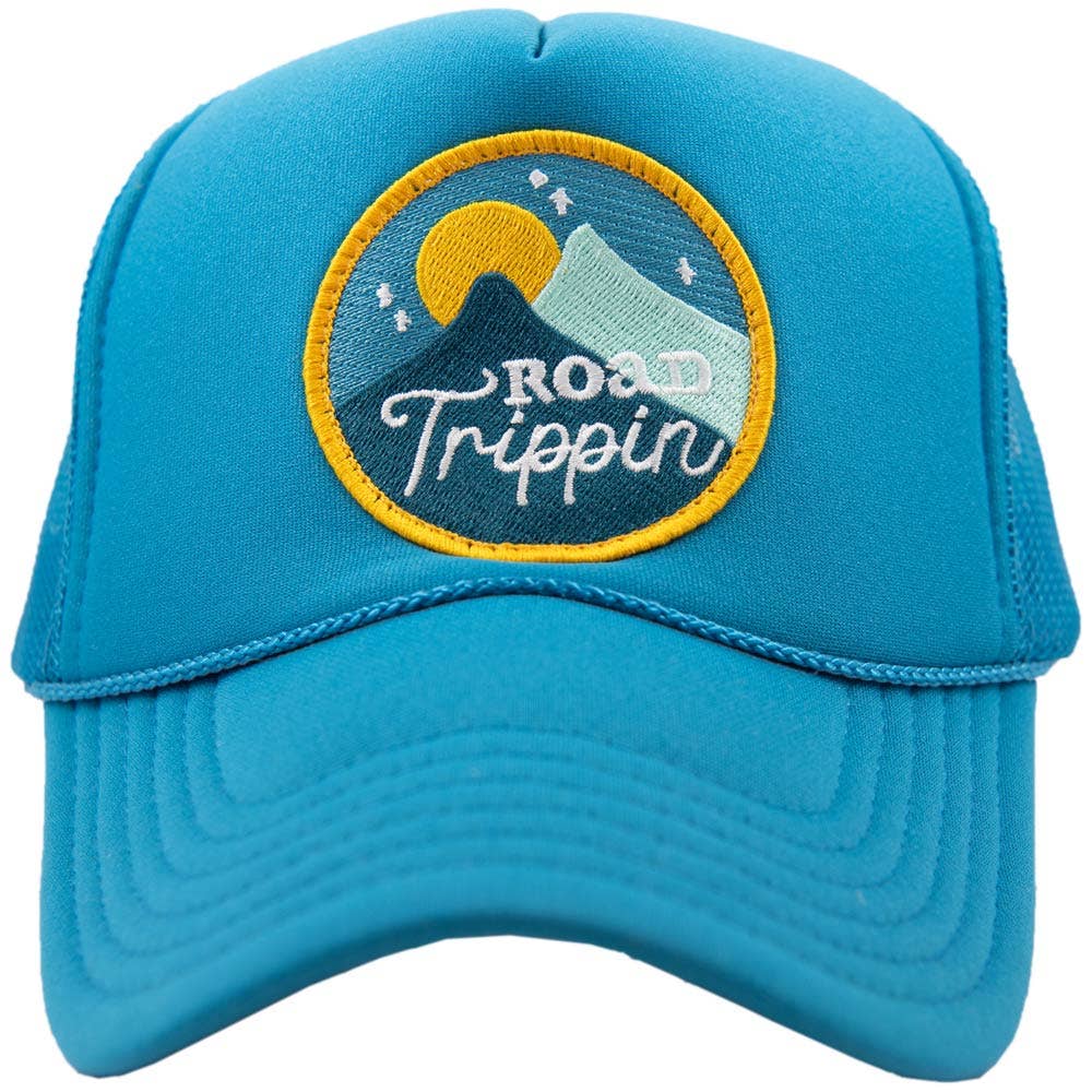 Road Trippin Trucker Hat: Blue