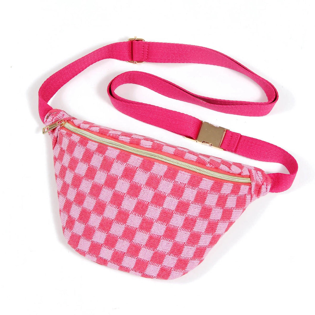 Check Yourself Belt Sling Bag: Pink