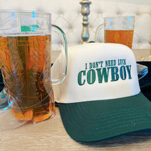 Load image into Gallery viewer, I Don&#39;t Need Luck Cowboy Embroidered Trucker Hat
