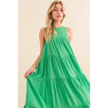 Load image into Gallery viewer, Greener Grass Green Tiered Maxi Dress

