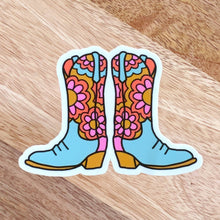 Load image into Gallery viewer, Floral Cowgirl Boots Sticker
