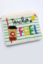 Load image into Gallery viewer, Teacher Fuel Beaded Coin Purse
