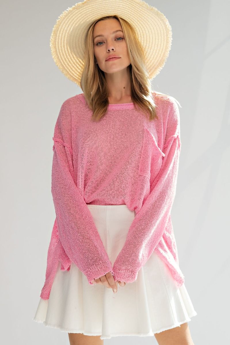 Barbie Pink Knit Long Sleeve