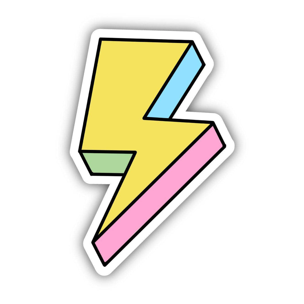 Multicolor Lightning Bolt Aesthetic Sticker