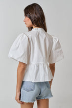 Load image into Gallery viewer, Bright Days Puff Sleeve Button Up Blouse
