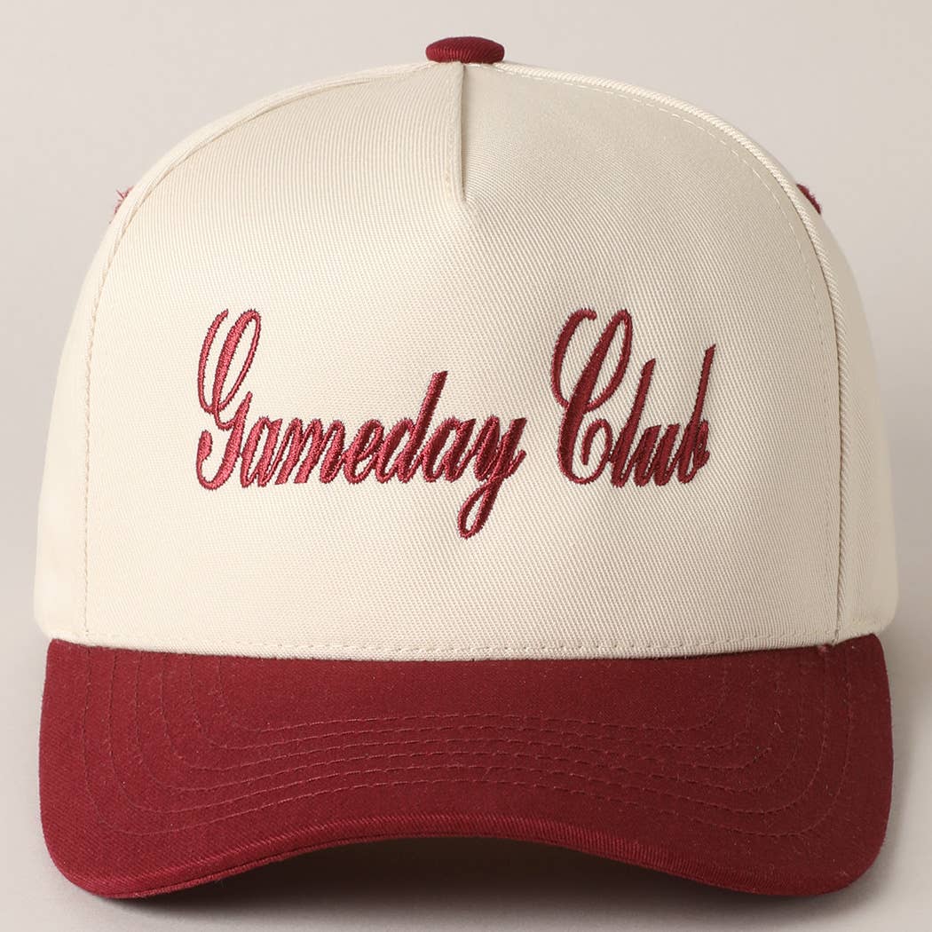 Gameday Club Embroidery Trucker Hat Burgundy