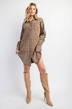 Load image into Gallery viewer, The World Is Yours Mocha Mineral Washed Oversized Shirt
