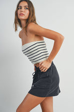 Load image into Gallery viewer, Ivory/Black Striped Tube Top
