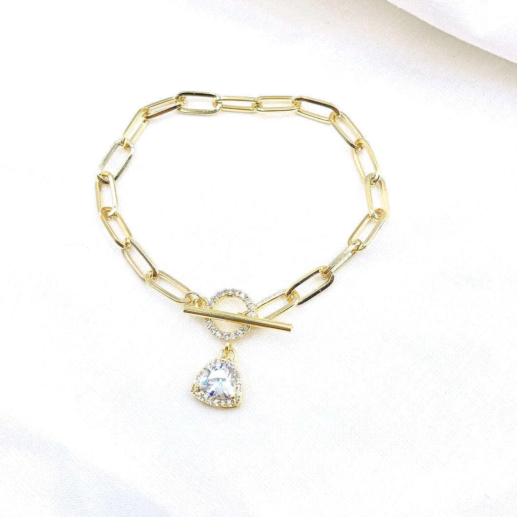 Gold Triangle Crystal Bracelet