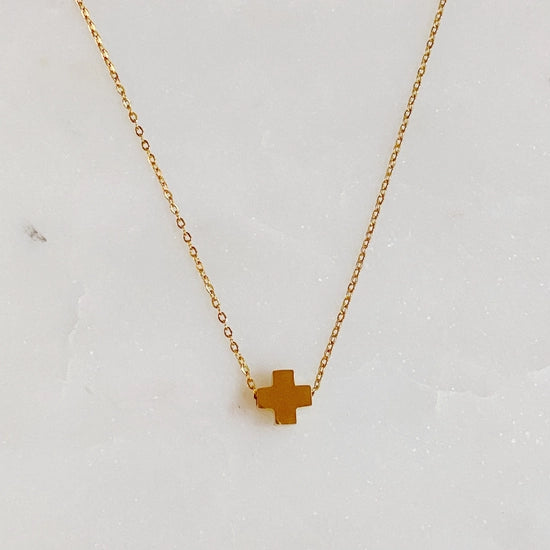 So Very Blessed Gold Cross Necklace