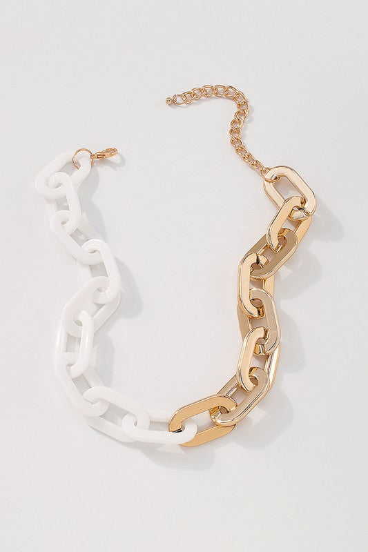 Bold Chain Wrapped Necklace