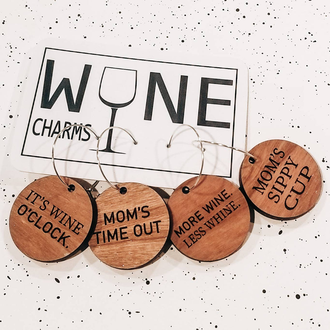 Mom Wine Charms
