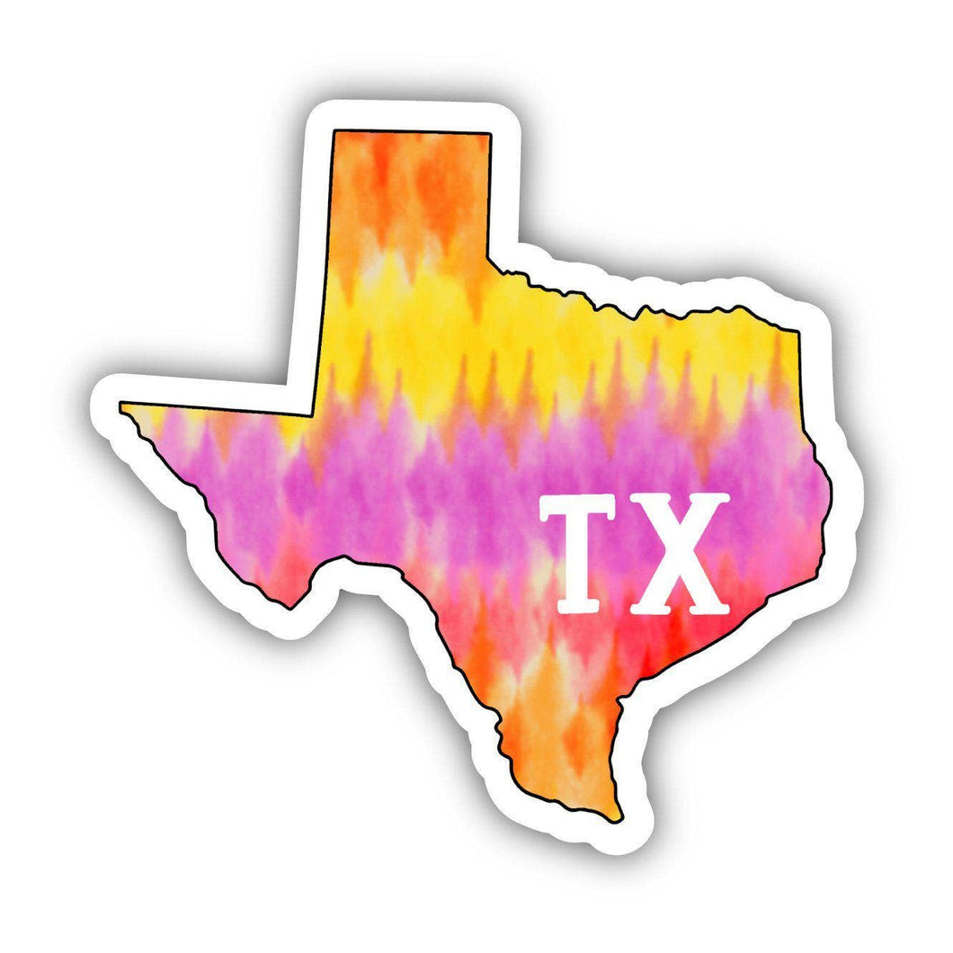 Texas Tie Dye Stripes Sticker