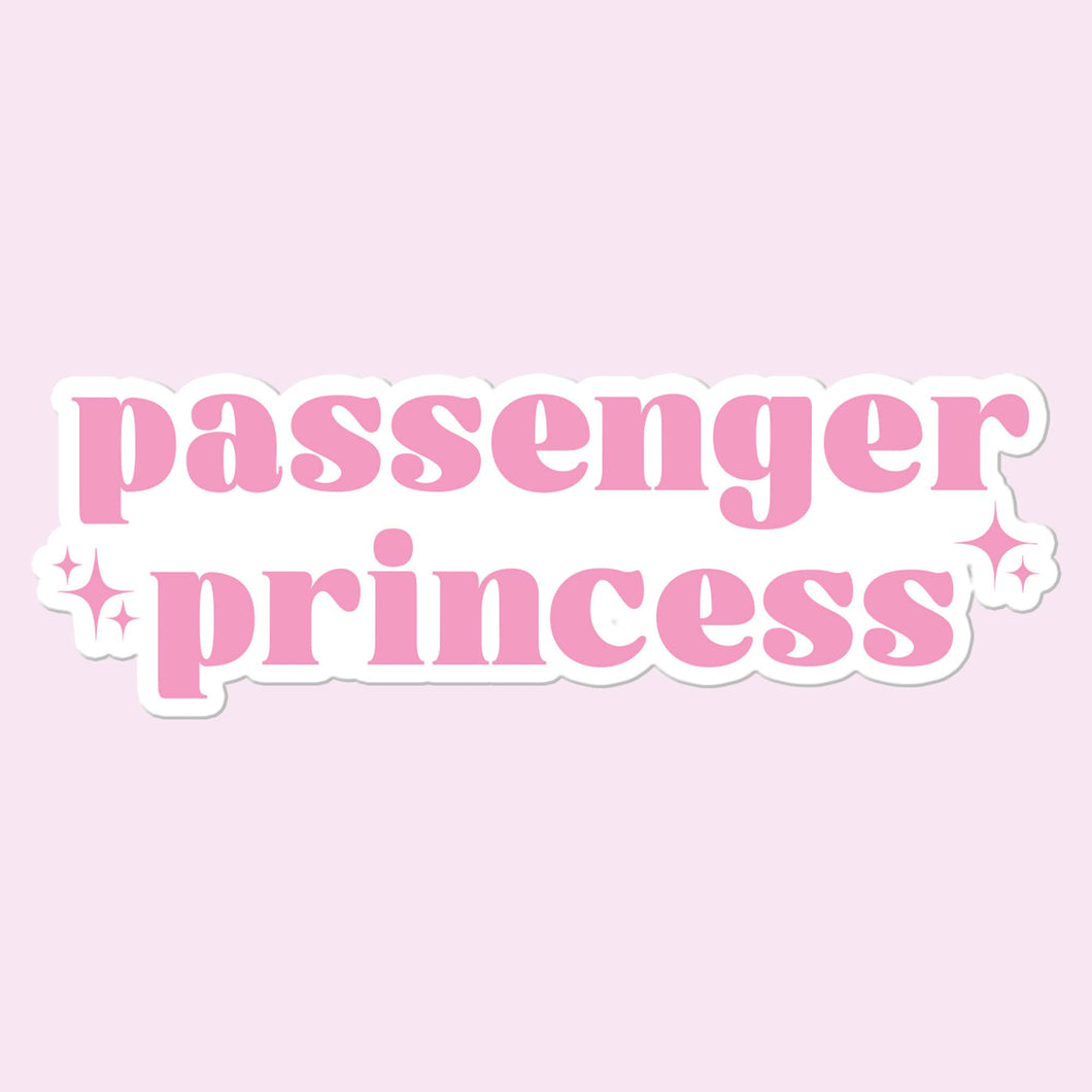 Passenger Princess Sticker Decal, Car Decal