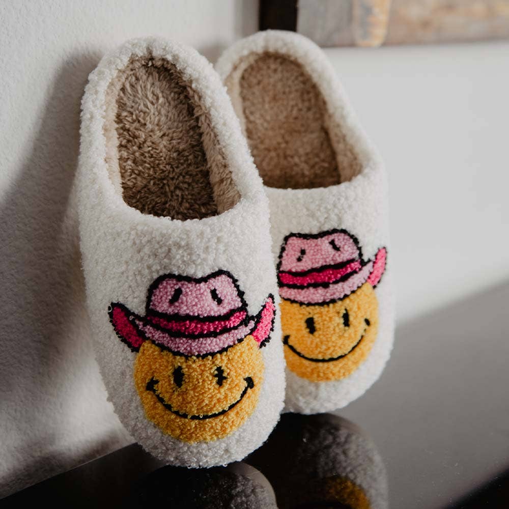 Pink Cowgirl Hat Slippers