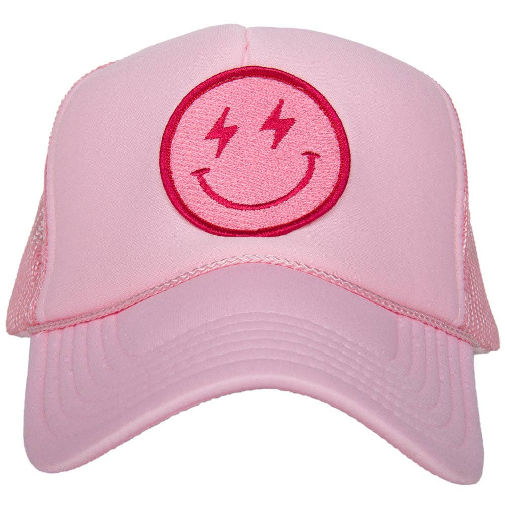 Hot Pink Lightning Trucker Hat