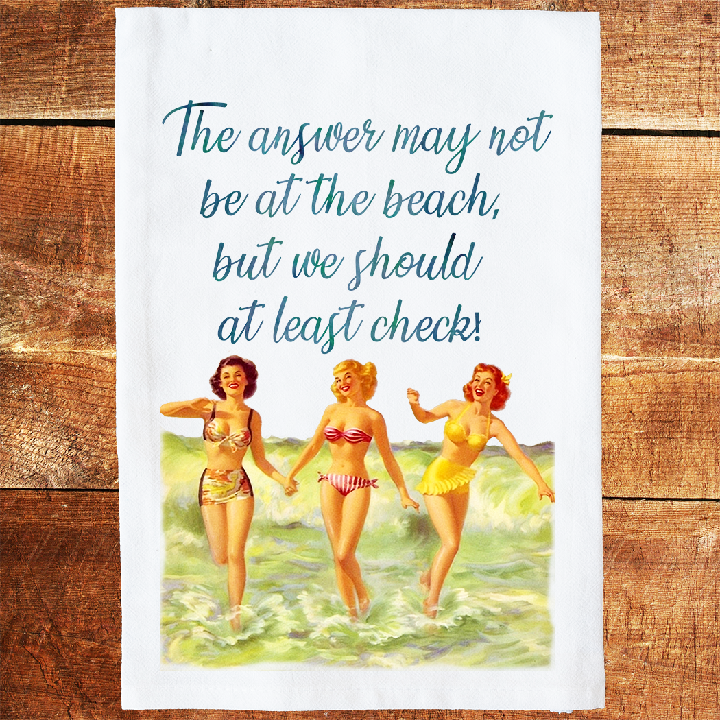 Answer at the Beach Kitchen Towel