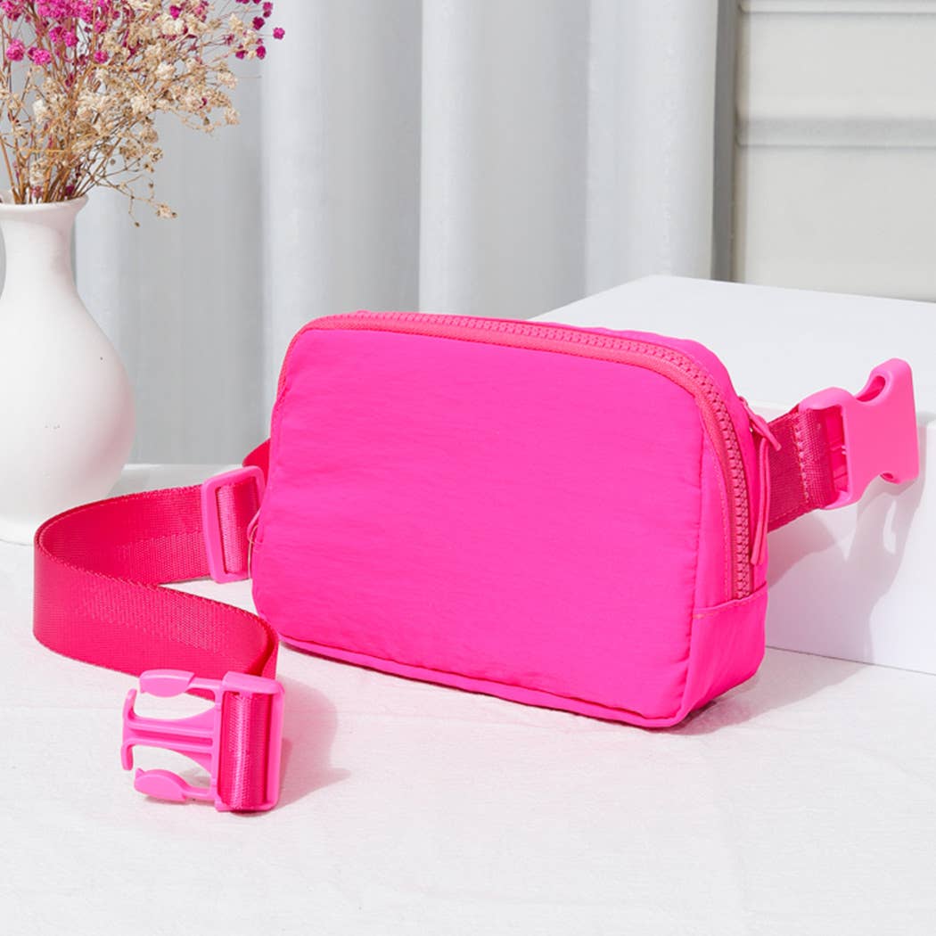Hot Pink Mini Sling Belt Bag